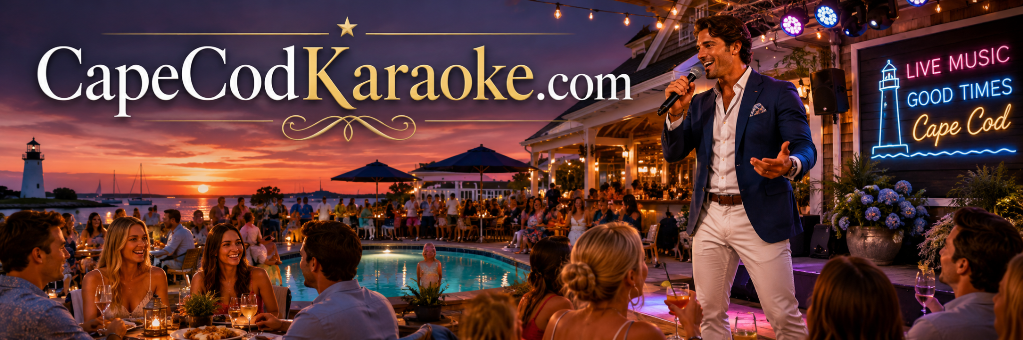 CapeCodKaraoke.com outdoor karaoke party banner